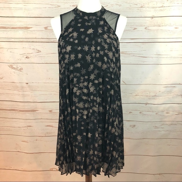 NWT BCBG Generation Sleeveless Galaxy Star Trapeze Swing Dress - Picture 3 of 10